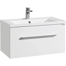 Комплект мебели белый глянец 80 см Акватон Мадрид 1A126801MA010 + 1A70493KPR010 + 1A175202MA010