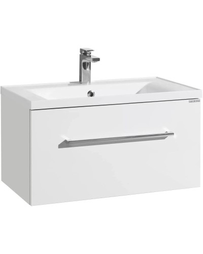 Комплект мебели белый глянец 80 см Акватон Мадрид 1A126801MA010 + 1A70493KPR010 + 1A175202MA010