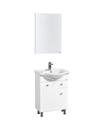 Комплект мебели белый глянец 66 см Акватон Лиана 1A165801LL010 + 1WH109651 + 1A166102LL010