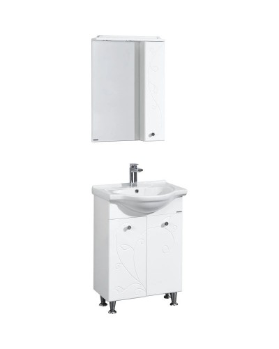 Комплект мебели белый глянец 60,5 см Акватон Лиана 1A163101LL010 + 1WH109652 + 1A162702LL01R