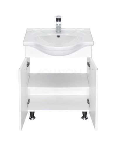 Комплект мебели белый глянец 60,5 см Акватон Лиана 1A163101LL010 + 1WH109652 + 1A162702LL01R