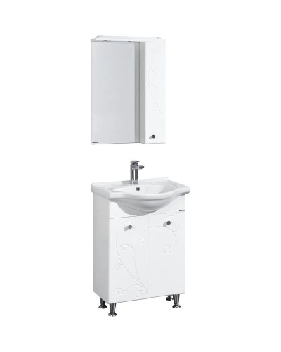 Комплект мебели белый глянец 66 см Акватон Лиана 1A165701LL010 + 1WH109651 + 1A166202LL01R