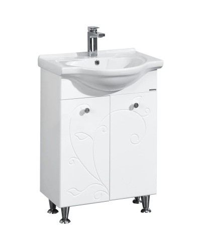 Комплект мебели белый глянец 66 см Акватон Лиана 1A165701LL010 + 1WH109651 + 1A166202LL01L