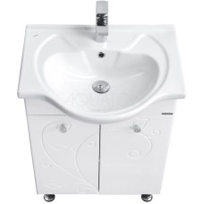 Комплект мебели белый глянец 66 см Акватон Лиана 1A165701LL010 + 1WH109651 + 1A166202LL01L