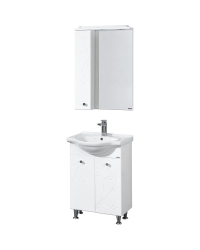 Комплект мебели белый глянец 66 см Акватон Лиана 1A165701LL010 + 1WH109651 + 1A166202LL01L