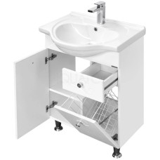 Комплект мебели белый глянец 66 см Акватон Лиана 1A165801LL010 + 1WH109651 + 1A166202LL01R