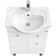 Комплект мебели белый глянец 66 см Акватон Лиана 1A165801LL010 + 1WH109651 + 1A166202LL01L