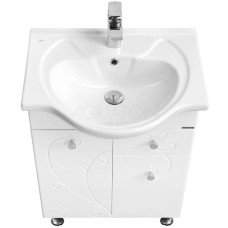 Комплект мебели белый глянец 66 см Акватон Лиана 1A165801LL010 + 1WH109651 + 1A166202LL01L