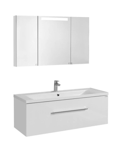 Комплект мебели белый глянец 120 см Акватон Мадрид 1A168701MA010 + 1A70483KPR010 + 1A113402MA010