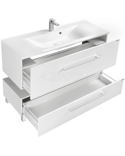 Комплект мебели белый глянец 120 см Акватон Мадрид 1A168701MA010 + 1A70483KPR010 + 1A113402MA010