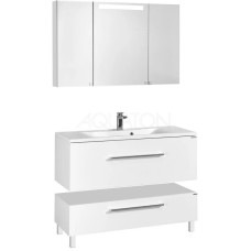 Комплект мебели белый глянец 120 см Акватон Мадрид 1A168701MA010 + 1A70483KPR010 + 1A113402MA010