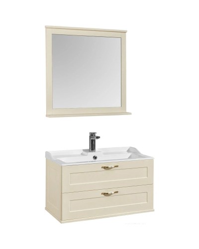 Комплект мебели дуб бежевый 80 см Акватон Леон 1A186301LBPR0 + 1A708031FB010 + 1A186402LBPR0