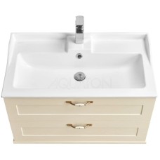 Комплект мебели дуб бежевый 80 см Акватон Леон 1A186301LBPR0 + 1A708031FB010 + 1A186402LBPR0