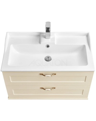 Комплект мебели дуб бежевый 80 см Акватон Леон 1A186301LBPR0 + 1A708031FB010 + 1A186402LBPR0