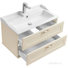 Комплект мебели дуб бежевый 80 см Акватон Леон 1A186301LBPR0 + 1A708031FB010 + 1A186402LBPR0