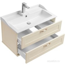 Комплект мебели дуб бежевый 80 см Акватон Леон 1A186301LBPR0 + 1A708031FB010 + 1A186402LBPR0