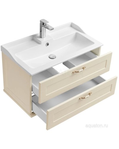 Комплект мебели дуб бежевый 80 см Акватон Леон 1A186301LBPR0 + 1A708031FB010 + 1A186402LBPR0