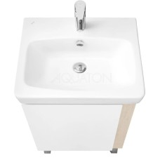 Комплект мебели дуб верона/белый глянец 55 см Акватон Кантри 1A257601AHB20 + 1WH302185 + 1A257702AHB20