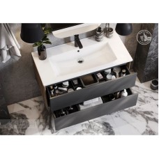 Комплект мебели графит софт/дуб веллингтон 100,5 см Акватон Сохо 1A258201AJA00 + 1WH501627 + 1A258302AJA0L