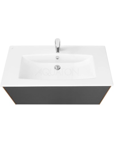 Комплект мебели графит софт/дуб веллингтон 100,5 см Акватон Сохо 1A258201AJA00 + 1WH501627 + 1A258302AJA0L