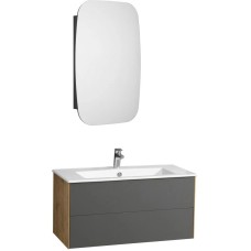 Комплект мебели графит софт/дуб веллингтон 100,5 см Акватон Сохо 1A258201AJA00 + 1WH501627 + 1A258302AJA0R