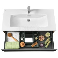 Комплект мебели графит софт/дуб веллингтон 100,5 см Акватон Сохо 1A258201AJA00 + 1WH501627 + 1A258302AJA0R