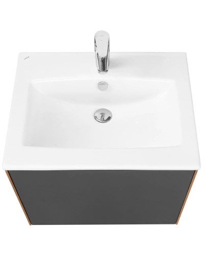 Комплект мебели графит софт/дуб веллингтон 60 см Акватон Сохо 1A258001AJA00 + 1WH501606 + 1A258302AJA0R