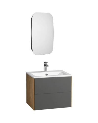 Комплект мебели графит софт/дуб веллингтон 60 см Акватон Сохо 1A258001AJA00 + 1WH501606 + 1A258302AJA0L