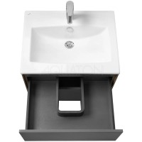 Комплект мебели графит софт/дуб веллингтон 60 см Акватон Сохо 1A258001AJA00 + 1WH501606 + 1A258302AJA0L