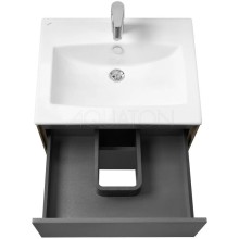 Комплект мебели графит софт/дуб веллингтон 60 см Акватон Сохо 1A258001AJA00 + 1WH501606 + 1A258302AJA0L