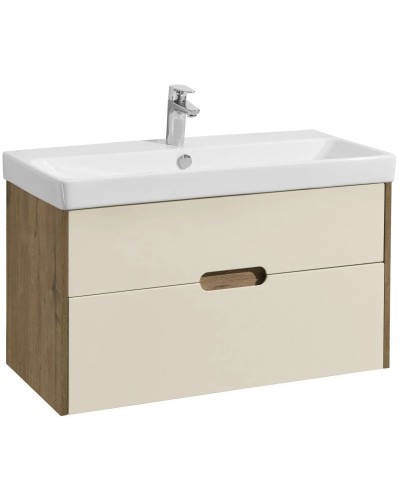 Комплект мебели бежевый/дуб веллингтон 90 см Акватон Оливия 1A254401OLVG0 + 1WH501629 + 1A256402A1010