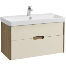 Комплект мебели бежевый/дуб веллингтон 90 см Акватон Оливия 1A254401OLVG0 + 1WH501629 + 1A254502OL010