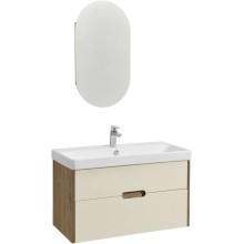 Комплект мебели бежевый/дуб веллингтон 90 см Акватон Оливия 1A254401OLVG0 + 1WH501629 + 1A254502OL010