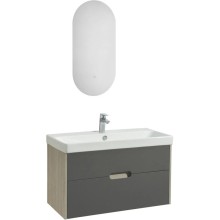 Комплект мебели грей/дуб ойстер 90 см Акватон Оливия 1A254401OLUG0 + 1WH501629 + 1A256402A1010