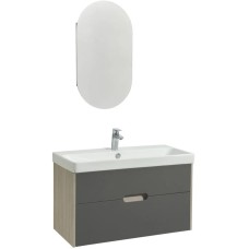 Комплект мебели грей/дуб ойстер 90 см Акватон Оливия 1A254401OLUG0 + 1WH501629 + 1A254502OL010