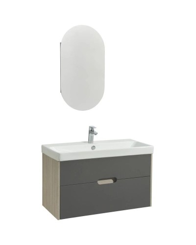 Комплект мебели грей/дуб ойстер 90 см Акватон Оливия 1A254401OLUG0 + 1WH501629 + 1A254502OL010