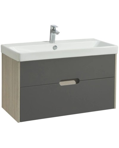 Комплект мебели грей/дуб ойстер 90 см Акватон Оливия 1A254401OLUG0 + 1WH501629 + 1A254502OL010