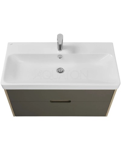 Комплект мебели грей/дуб ойстер 90 см Акватон Оливия 1A254401OLUG0 + 1WH501629 + 1A254502OL010