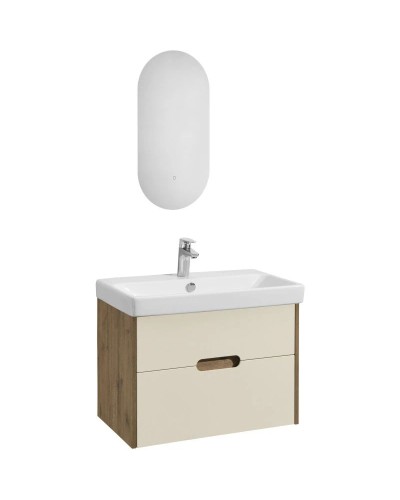 Комплект мебели бежевый/дуб веллингтон 70,5 см Акватон Оливия 1A254301OLVG0 + 1WH501628 + 1A256402A1010