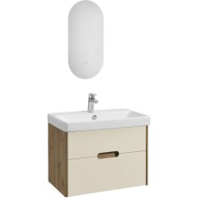 Комплект мебели бежевый/дуб веллингтон 70,5 см Акватон Оливия 1A254301OLVG0 + 1WH501628 + 1A256502A1010