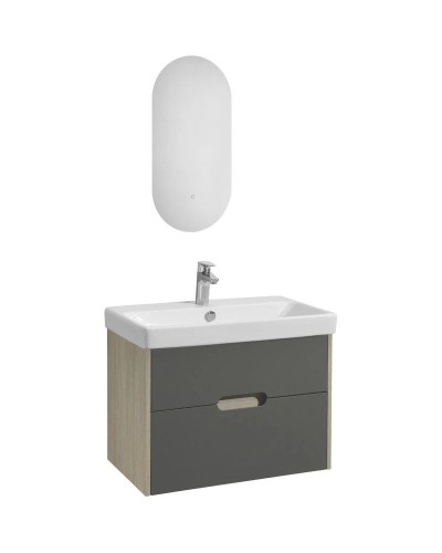 Комплект мебели грей/дуб ойстер 70,5 см Акватон Оливия 1A254301OLUG0 + 1WH501628 + 1A256502A1010