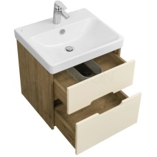 Комплект мебели бежевый/дуб веллингтон 55 см Акватон Оливия 1A254201OLVG0 + 1WH501620 + 1A256402A1010