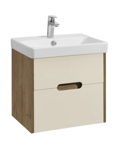 Комплект мебели бежевый/дуб веллингтон 55 см Акватон Оливия 1A254201OLVG0 + 1WH501620 + 1A256502A1010