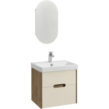 Комплект мебели бежевый/дуб веллингтон 55 см Акватон Оливия 1A254201OLVG0 + 1WH501620 + 1A254502OL010