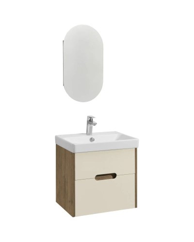 Комплект мебели бежевый/дуб веллингтон 55 см Акватон Оливия 1A254201OLVG0 + 1WH501620 + 1A254502OL010