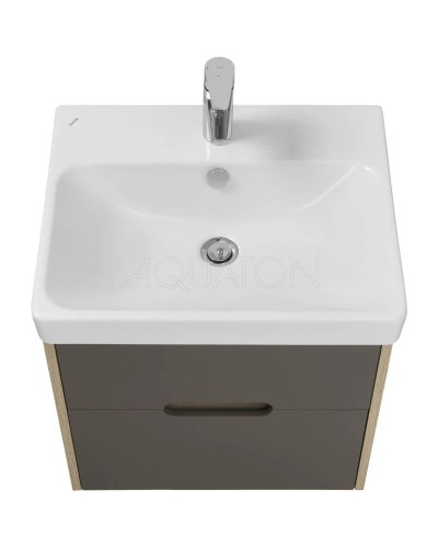 Комплект мебели грей/дуб ойстер 55 см Акватон Оливия 1A254201OLUG0 + 1WH501620 + 1A256402A1010