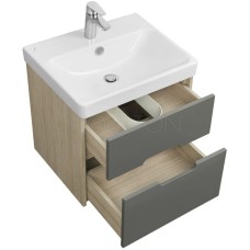 Комплект мебели грей/дуб ойстер 55 см Акватон Оливия 1A254201OLUG0 + 1WH501620 + 1A256402A1010