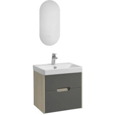 Комплект мебели грей/дуб ойстер 55 см Акватон Оливия 1A254201OLUG0 + 1WH501620 + 1A256502A1010