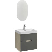 Комплект мебели грей/дуб ойстер 55 см Акватон Оливия 1A254201OLUG0 + 1WH501620 + 1A254502OL010