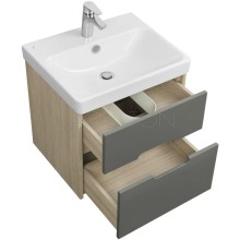 Комплект мебели грей/дуб ойстер 55 см Акватон Оливия 1A254201OLUG0 + 1WH501620 + 1A254502OL010